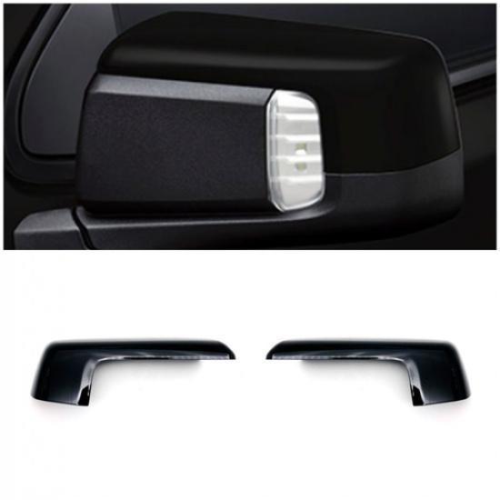 ABS Black Rearview Half Pack Mirror Lid Cover Trim For - Chevy Silverado