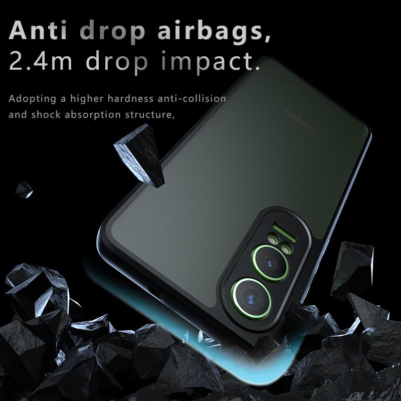 Pro OnePlus Nord CE4 Lite 5G/Oppo K12x 5G (Čína) Pouzdro Skin-Touch Matné TPU+PC Kryt na telefon,Průhledná černá