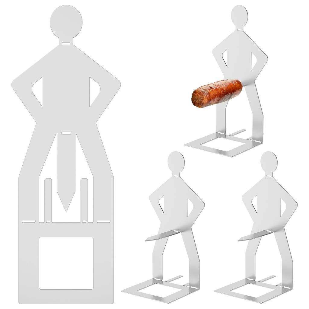 2/4 ks držák na klobásy na grilování Nerezová ocel Držáky na grilování hot dogů Přenosný stojan na hot dogy a klobásy pro kempování Příslušenství pro BBQ