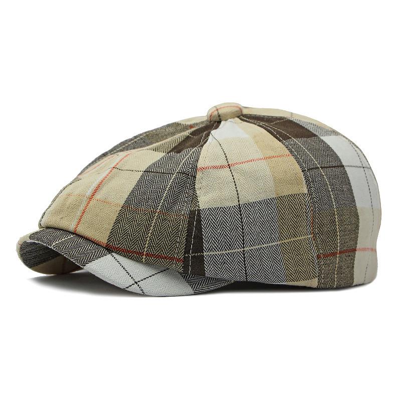 Autumn/Winter Unisex Plaid Newsboy Beret - British Retro Style Wool Hat
