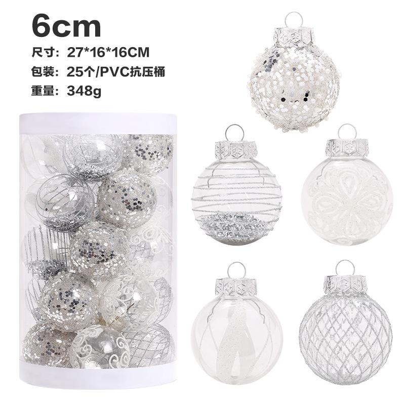 

Christmas Ball Christmas Ornaments Pendant Scene Arrangement Transparent Ball Shooting Props Plastic Ball