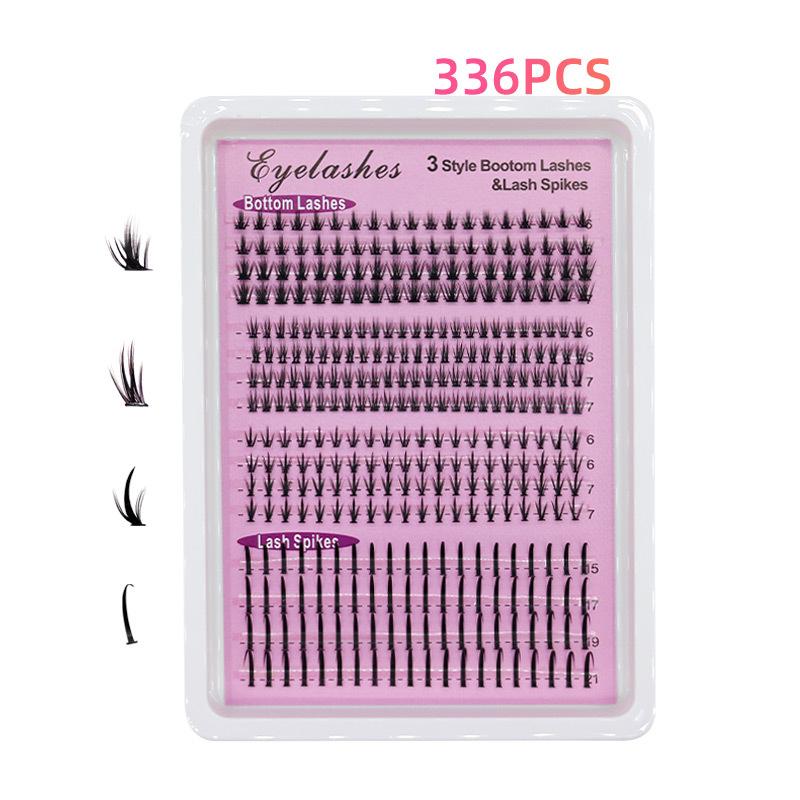 16Rows Bottom Lashes(6-7Mm) And Spikes(15-21Mm) Mix Diy Eyelash Extension Wispy Individual Lash Spikes Clusters Diy Lashes Tools