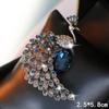 Exquisite Blue Sparkling Diamond Butterfly Brooches For Women Girls Temperament Zircon Animal Corsage Fashion Party Jewelry Gift