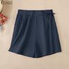 Women Casual Solid Color Summer Cotton Shorts