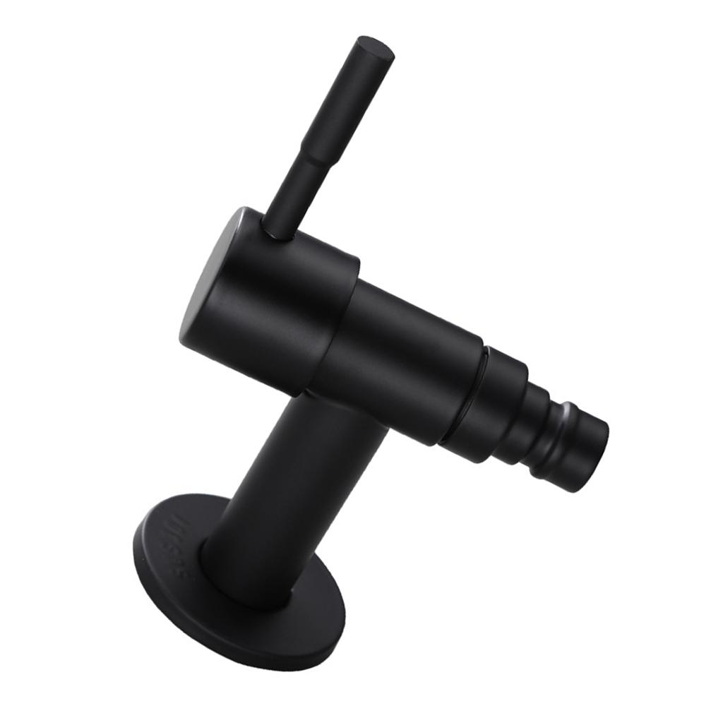 Wall Mounted Single Cold Water Faucet Classic Black Washing Machine Mop Pool Water Tap for Home Garden Bathroom Bath