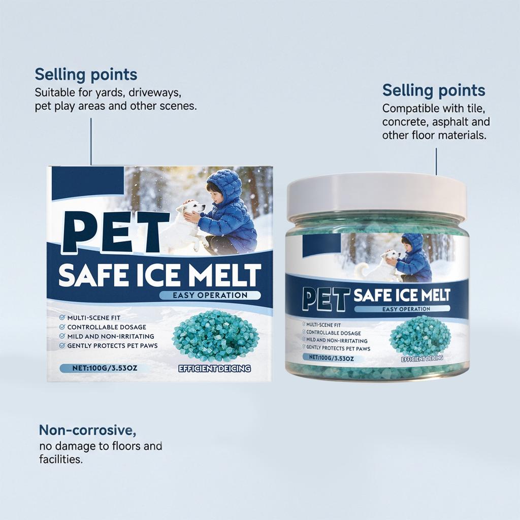 Pet Safety Ice Melting Agent Highly At Melting Snow Suitable For Multiple Scenarios Protects.