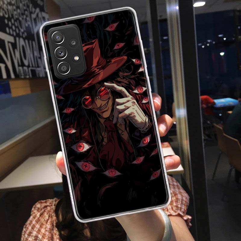 Alucard Helsing Phone Case for Samsung A54 A57 A37 A17 A14 A15 A12 A24 A34 A55 A35 A25 A52S A07 A05S A04S A22 A32 A72 Galaxy Not