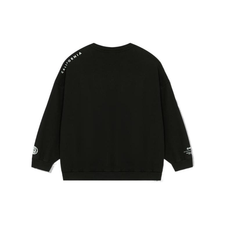 Levis Ss22 Solid Color Letter Logo Print Crew Neck Long Sleeve Sweatshirt Women sweatshirt Black A0888-0024