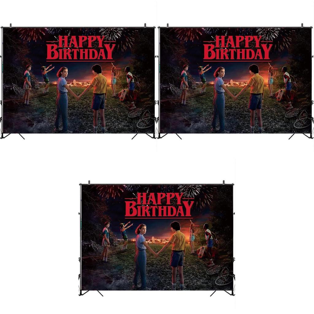 Stranger Things Birthday Backdrop For A Thrilling Party Atmosphere