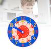 Wooden Cognitive Clock Improve Observation Teaching Clock Educational Toy for 4 to 6 Years Old Kids Blue Clock