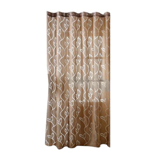 Průsvitný závěs na okno se vzorem bublinkových listů do obývacího pokoje ložnice 100x270 cm