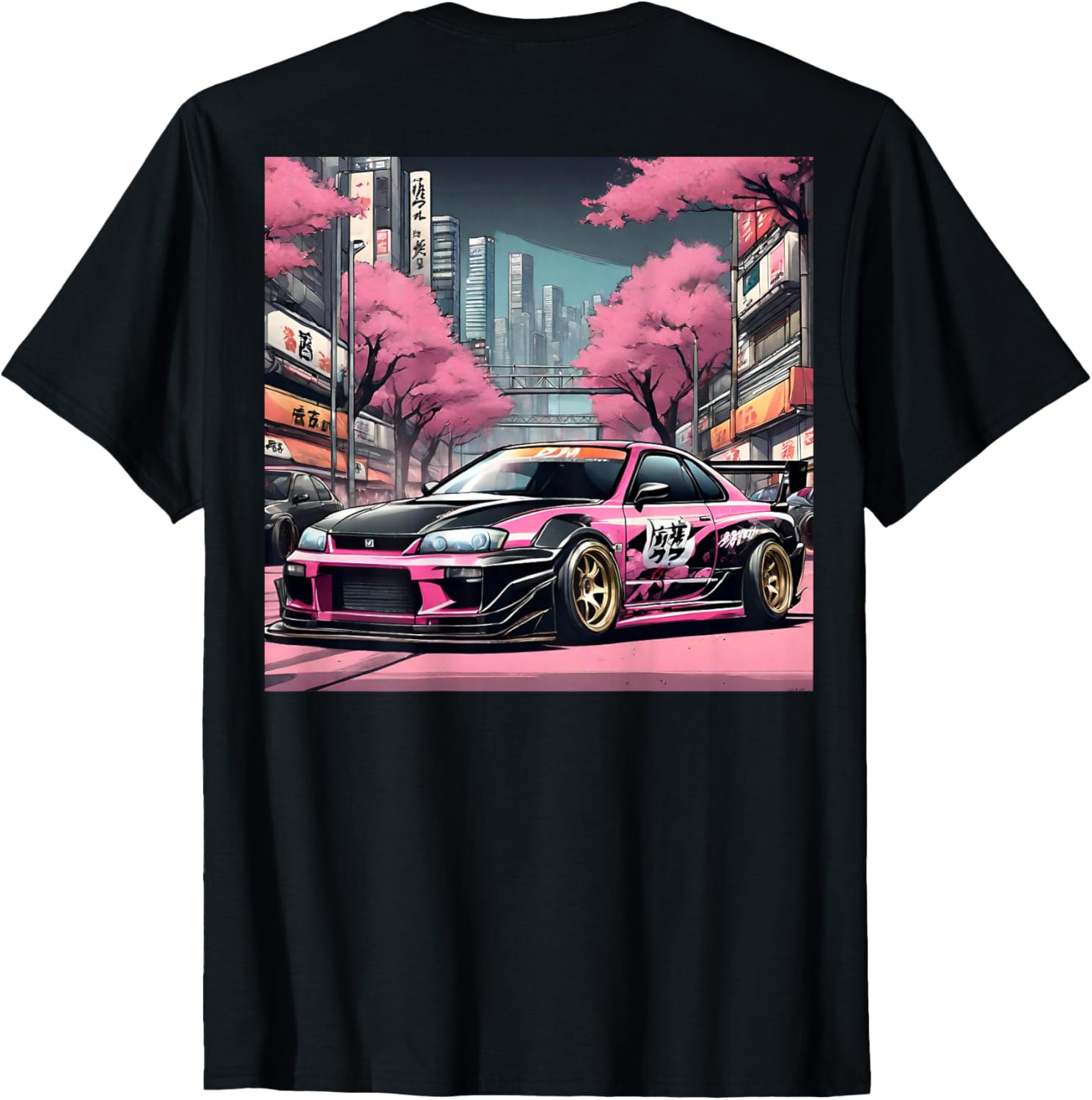 JDM Tokyo Skyline Retro Race Car Drift Tuning On The Back T-Shirt S разноцветный