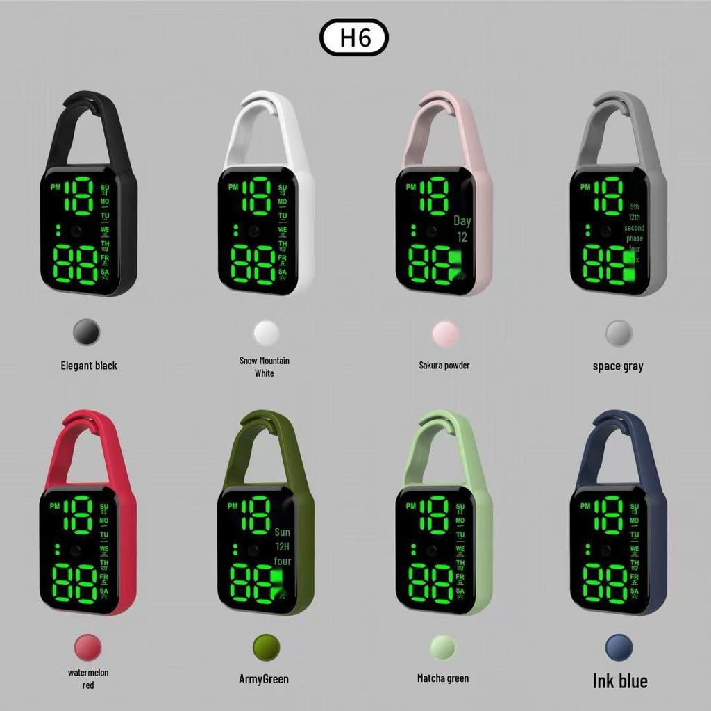 Vodotesné LED príveskové hodinky H6 - Svetlý prívesok na kľúče v tvare slzy pre študentov