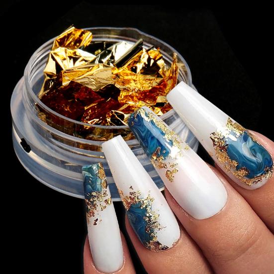 Manicure Women Ultra-thin DIY Decor Gold Silver Foil Nail Art Stickers for Party