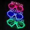 6Pcs Glowing Heart LED Glasses Night Event Party Supplies Reusable Bright Light Comfort Safe Materials