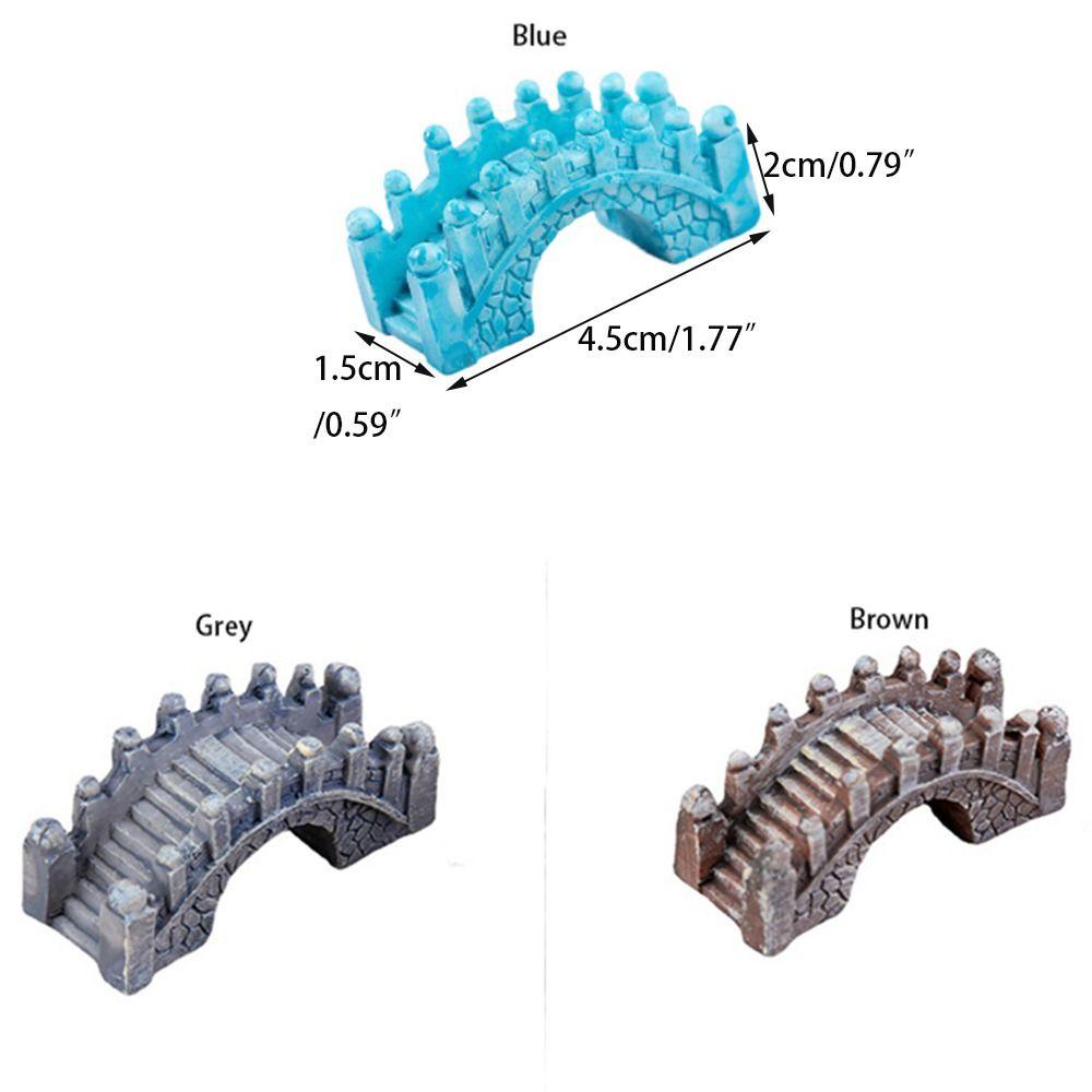 Micro-landscape Jiangnan Small Bridge Resin Craft Resin Bridge Miniatures Retro   Fairy Garden