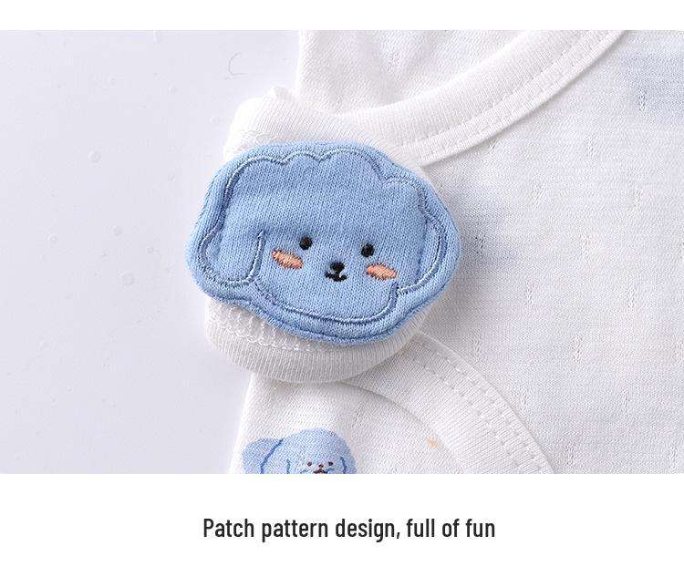 Pijama Nou-născut din Bumbac Pur Ultra-Subțire, Costum Călugăr pentru Bebi pentru Vară