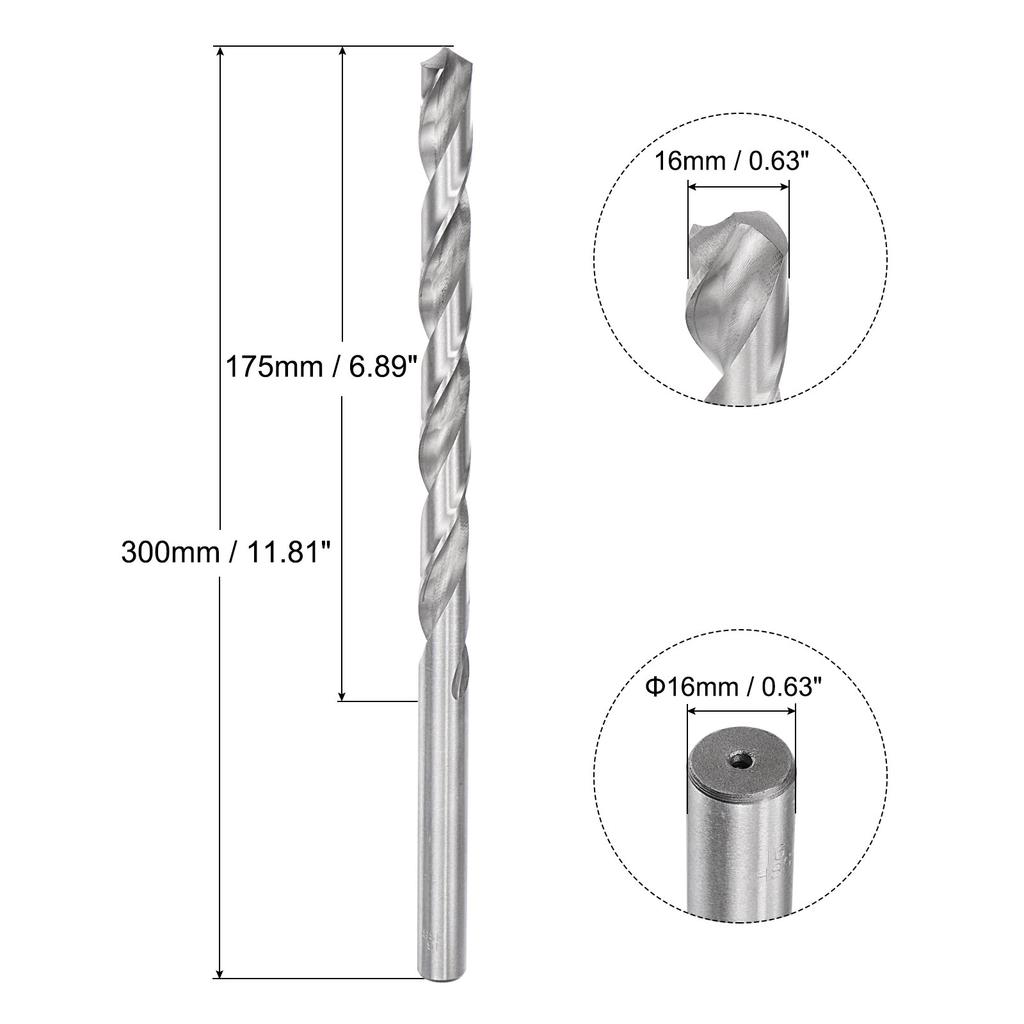 200/250/300mm Twist Drill Bits 6.2/7/8/9/10/11/12/13/14/15/16mm High-Speed Steel Extra Long Drill Bit