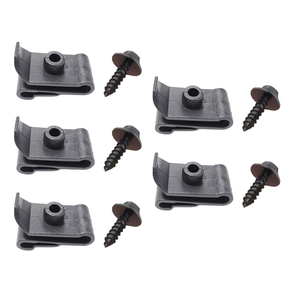 5/10Pcs Car U-Type Screw Base Fastener Clips, License Plate Screw Base Nut Mounting Clip Rivets for Engine Fenders Bumper