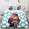 Gacha Life Academia Anime Duvet Cover Set with Pillow Covers Polyester Teens Kids Bedding Set Full Queen King Size Bed Linen