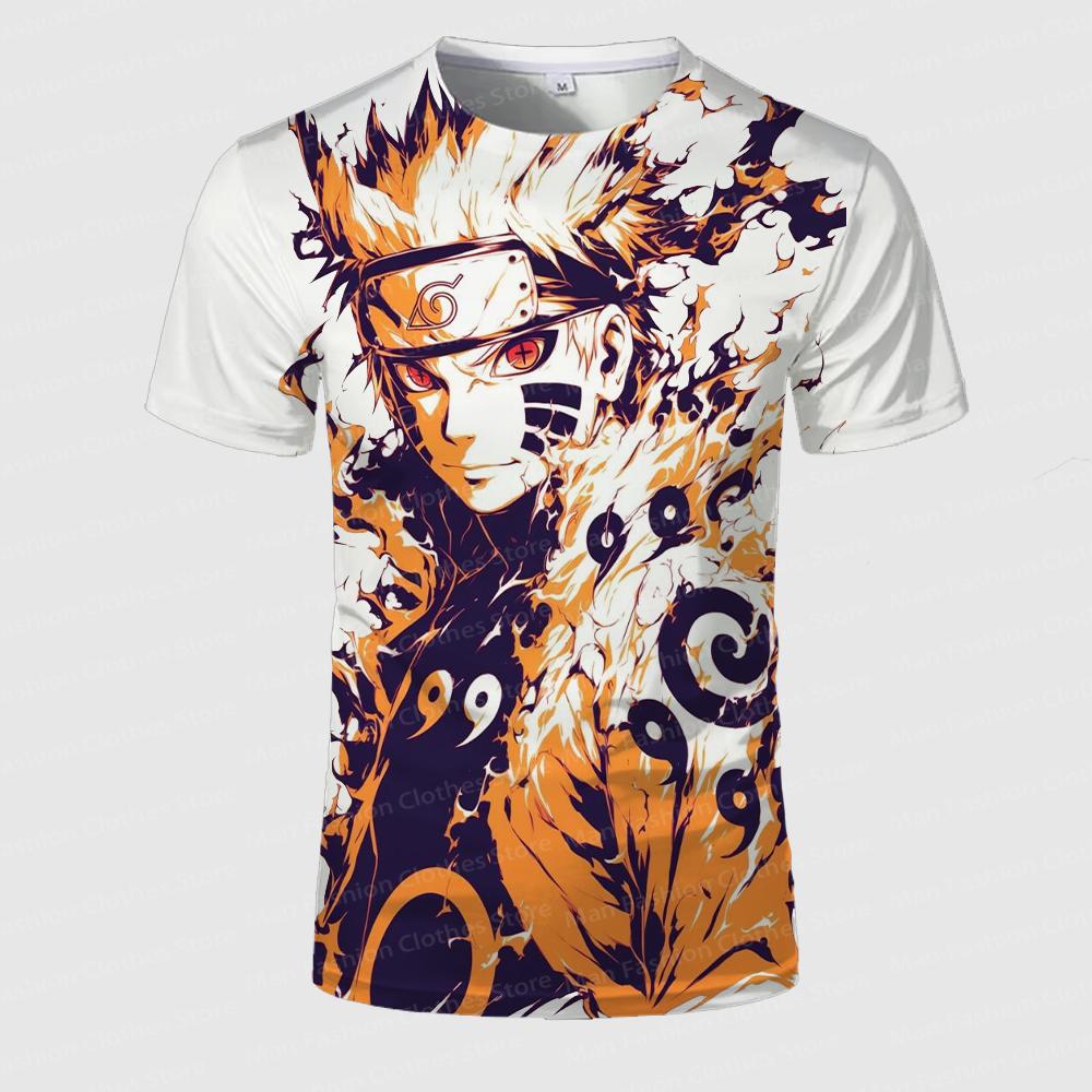 Anime Naruto Men's T-shirt Immortal Naroto 3D Print Short Sleeve Men Women T-shirt Clothing Fashion Boys Short Sleeve Streetwear
