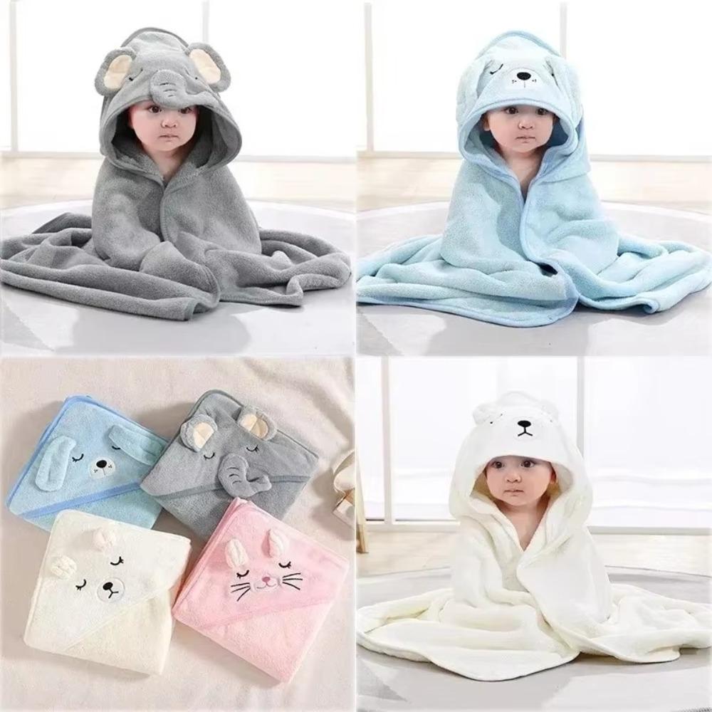 Soft Newborn Hooded Towel Cartoon Animal Warm Sleeping Swaddle Wrap Gifts Toddler Bathrobe