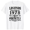 Made In 1978 Limited Edition All Original Parts Aged To Perfection Vintage Fashion T-shirt Casual Basic Tshirt Men Tshirt Tops