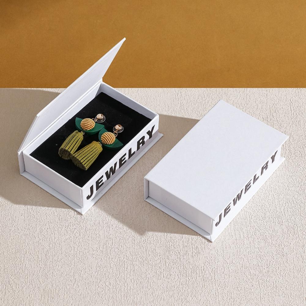

Sponge Jewelry Case High Quality Multi Color Display Boxes Jewelry Storage Box Elegant Book Shaped Jewelry Box For Gift Box белый