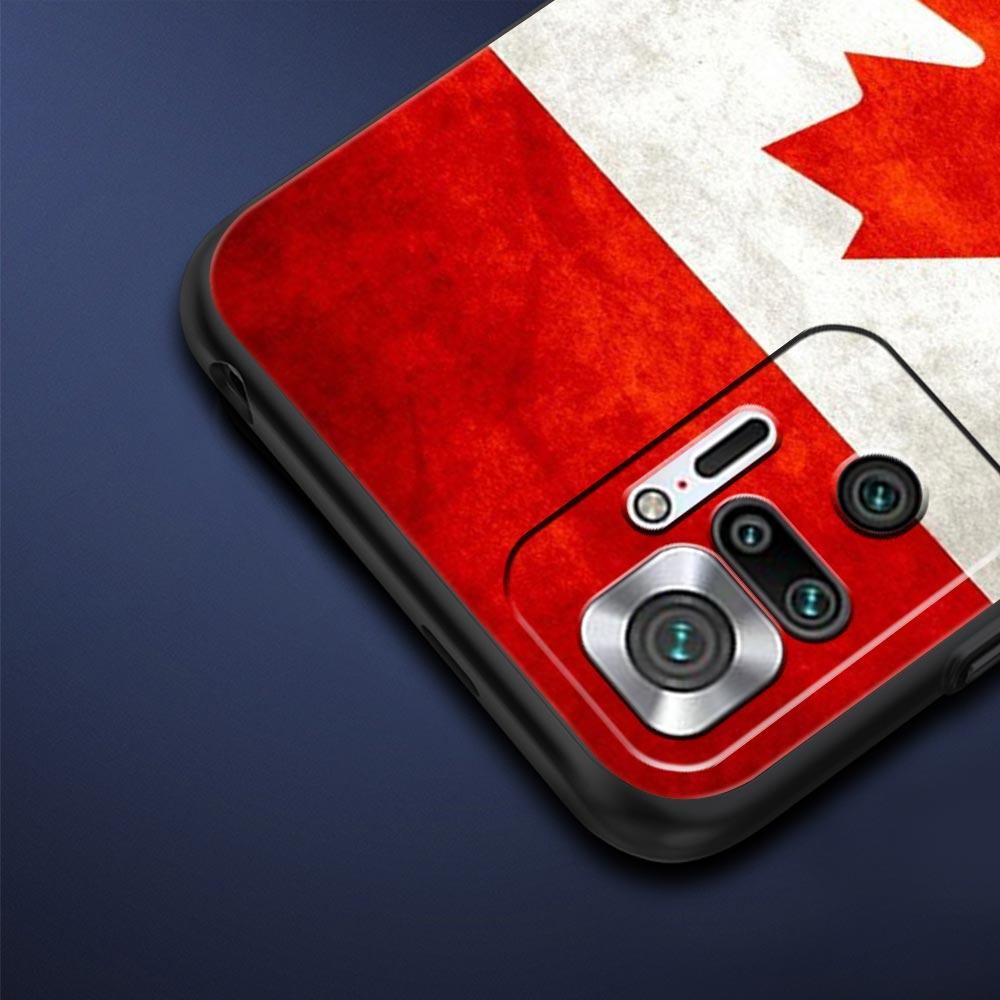 Maple Canada Flag Love Football Phone Case For Xiaomi Redmi Note 14 13 5G 10 11 12 Pro Plus 4G 14C 13C 12C 10C Black Cover