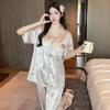 Temperament Style Can Be Worn Outside Pajamas Women'S Summer Day Short-Sleeved Trousers High-Value Ice Silk Thin Loungewear Suit