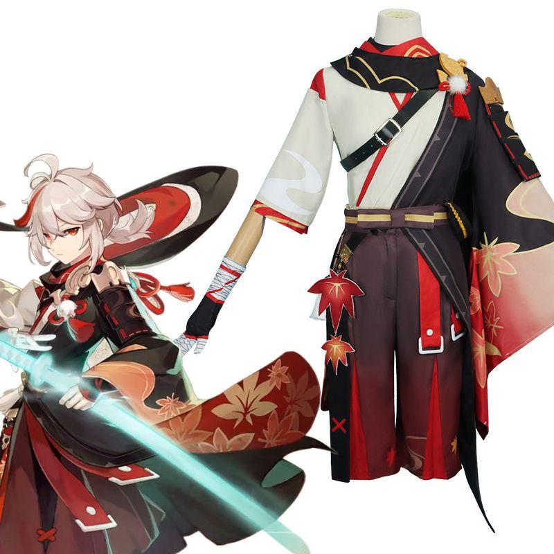 Kaedehara Kazuha Cosplay Costume Suit Set Genshin Impact Game Party Halloween