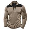 Men's Quarter Zip Up Pullover Tops Slim Fit Lightweight Mock Neck Long Sleeve Sweaters Casual Workout Polo Shirts for Men Casual Golf Sweatshirts