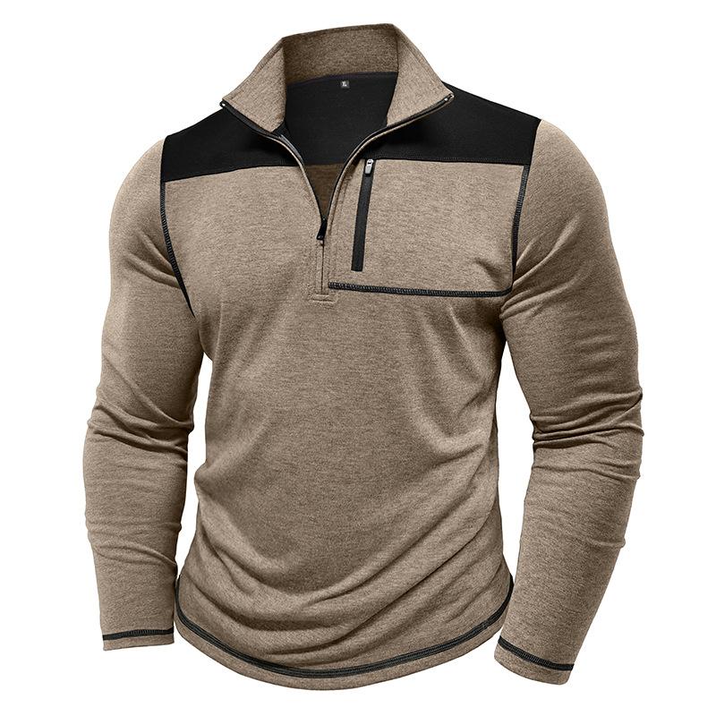Men's Quarter Zip Up Pullover Tops Slim Fit Lightweight Mock Neck Long Sleeve Sweaters Casual Workout Polo Shirts for Men Casual Golf Sweatshirts