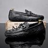 Crocodile Pattern Loafers Shoes Men 2024 Spring Clasicc Comfy Man Flat Moccasin Fashion Shoes Men Slip-on Boat Shoes Casual Shoe