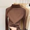 Double-Sided German Velvet High-Neck Long-Sleeve Women's T-Shirt - Winter, Thickened, Warm Base Layer