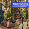 Heavy-Duty Firewood Carrier Bag Large Capacity with Sturdy Handles Log Transporter Scratch-resistant Oxford Cloth