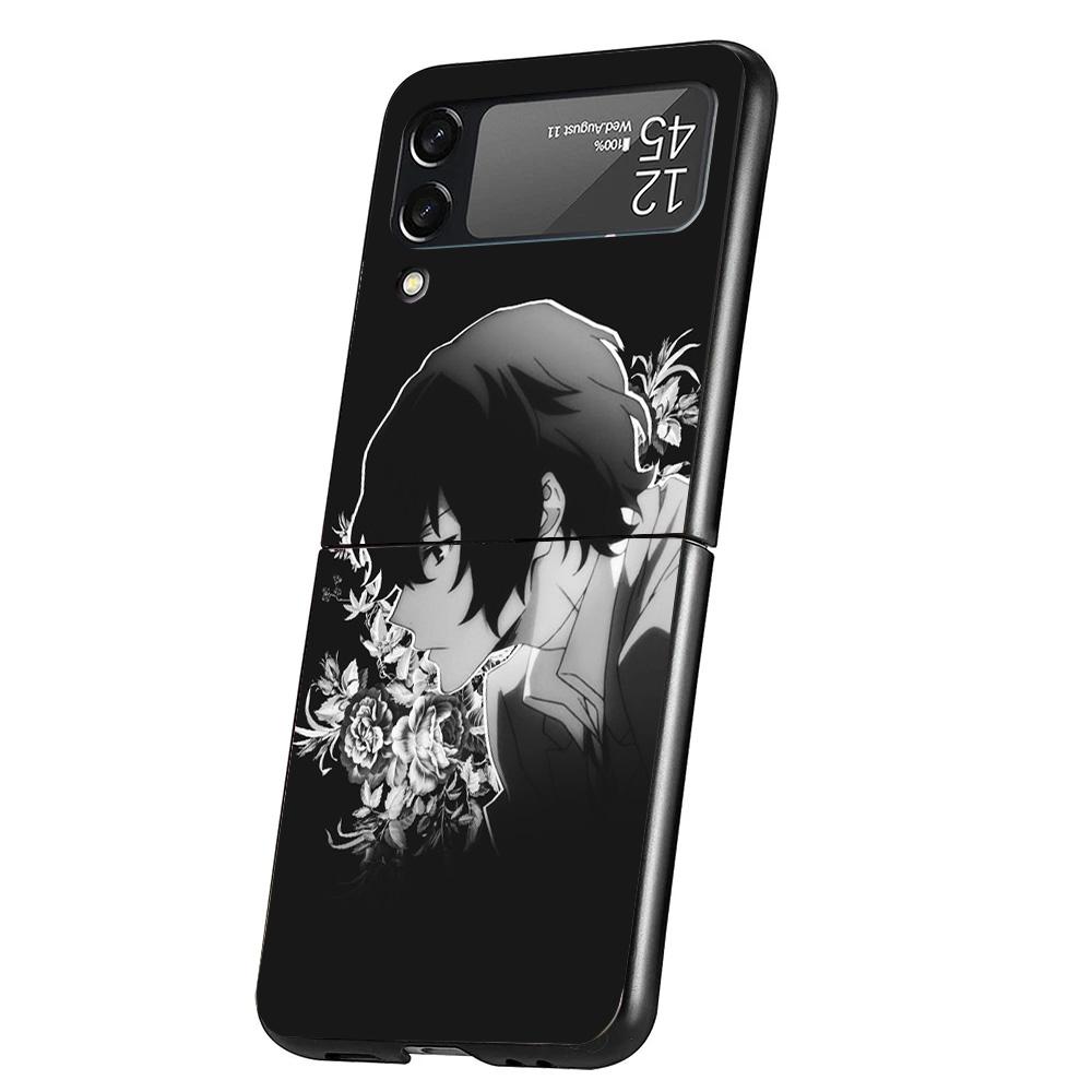 Bungo Stray Dogs Dazai Cover Phone Case For Samsung Galaxy Z Flip 7 6 5 4 3 5G Flip7 Flip6 Flip5 Flip4 Flip3 Black Fundas Shell