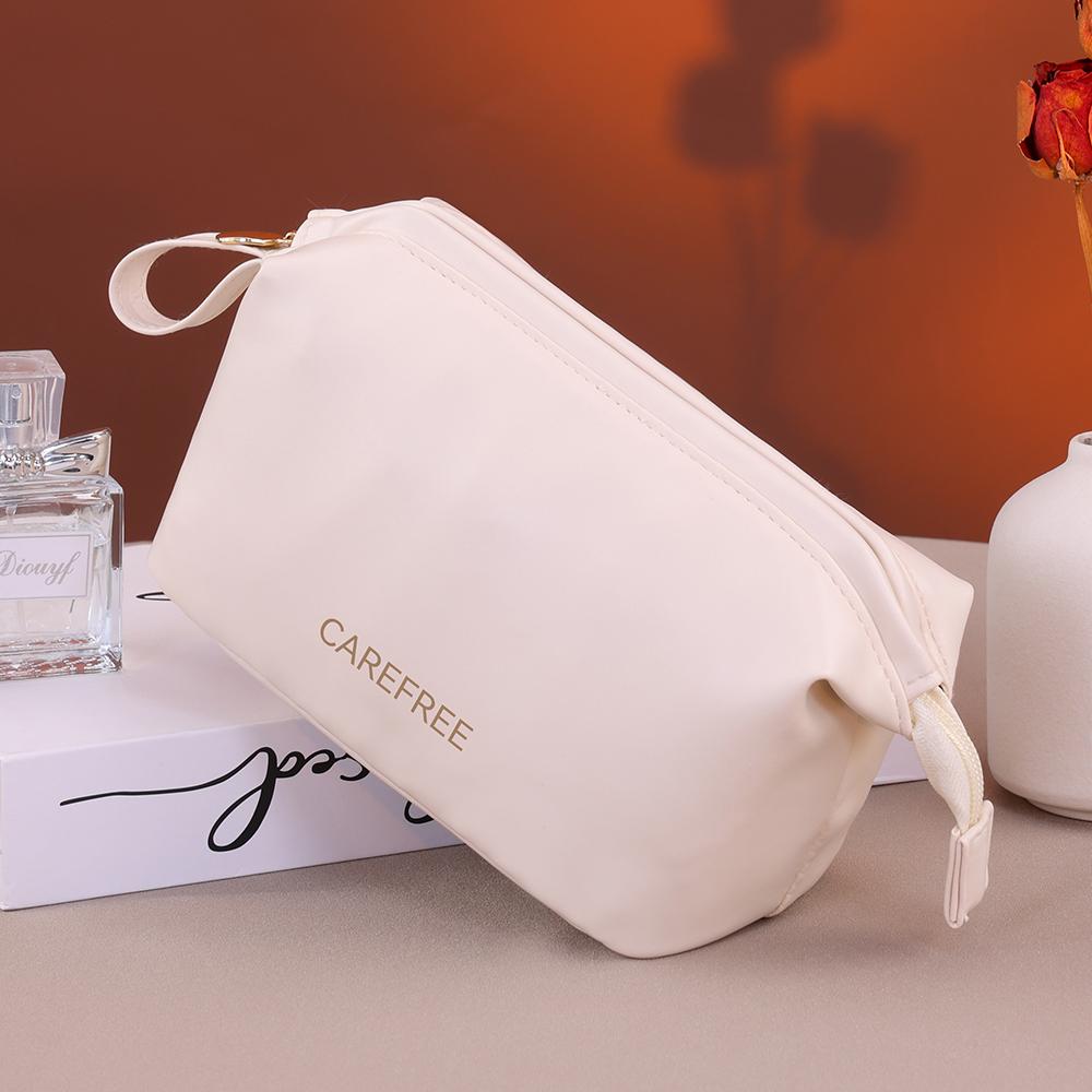 Ladies Portable Handheld Makeup Bag Large Capacity Travel Cosmetic Bag Toiletries Bag for Business Trips Wash Pouch Organization