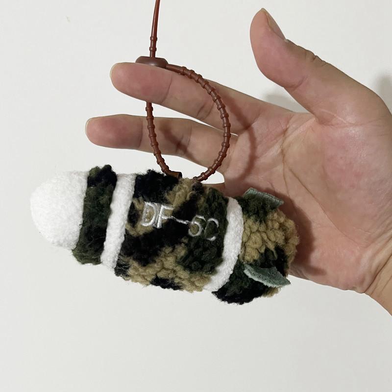 

Missile Soft Plush Toy Decorative Pillow Office Desk Bedside Cushion Support Rainbow Pendant,14 CM