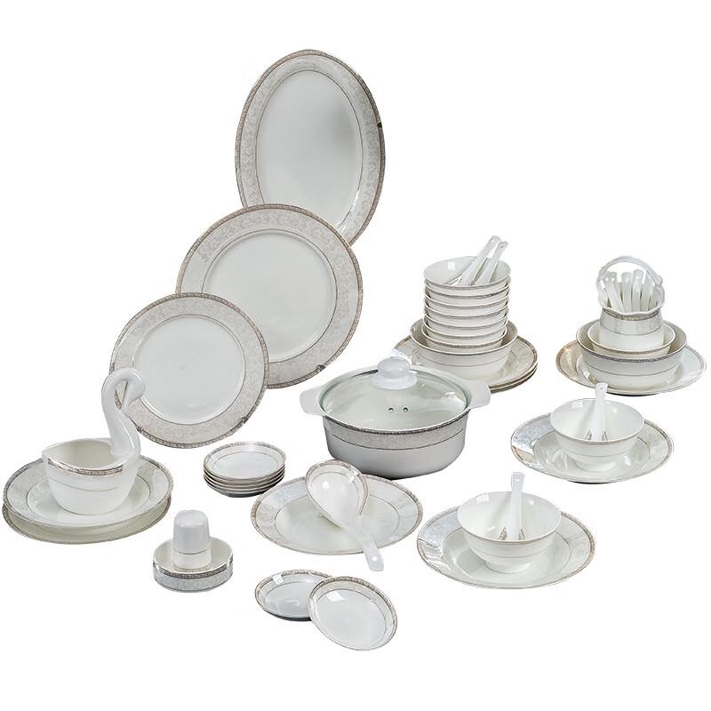 Ruhan 60-Piece European Bone China Tableware Set