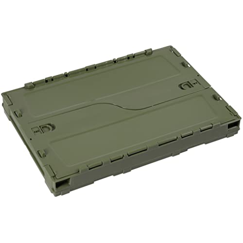 Captain Stag (CAPTAIN STAG) Oricon Foldable Container, FD Container, with Locking Lid, 50L Capacity, Made in Japan, Olive, UL-1082