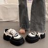 Popular Versatile Little White Shoes Women's Muffin Platform Dad Shoes 2025 Spring and Autumn Super Hot New Niche Heightening Sports Shoes