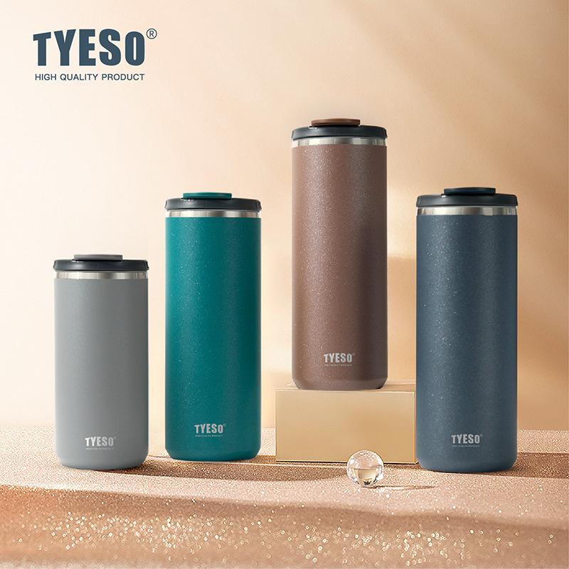 Tyeso 600ML Vacuum Flasks Travel Tumbler Large Capacity Office Car Cup Insulated Portable for Hot Cold Drinks Premium Drinkware