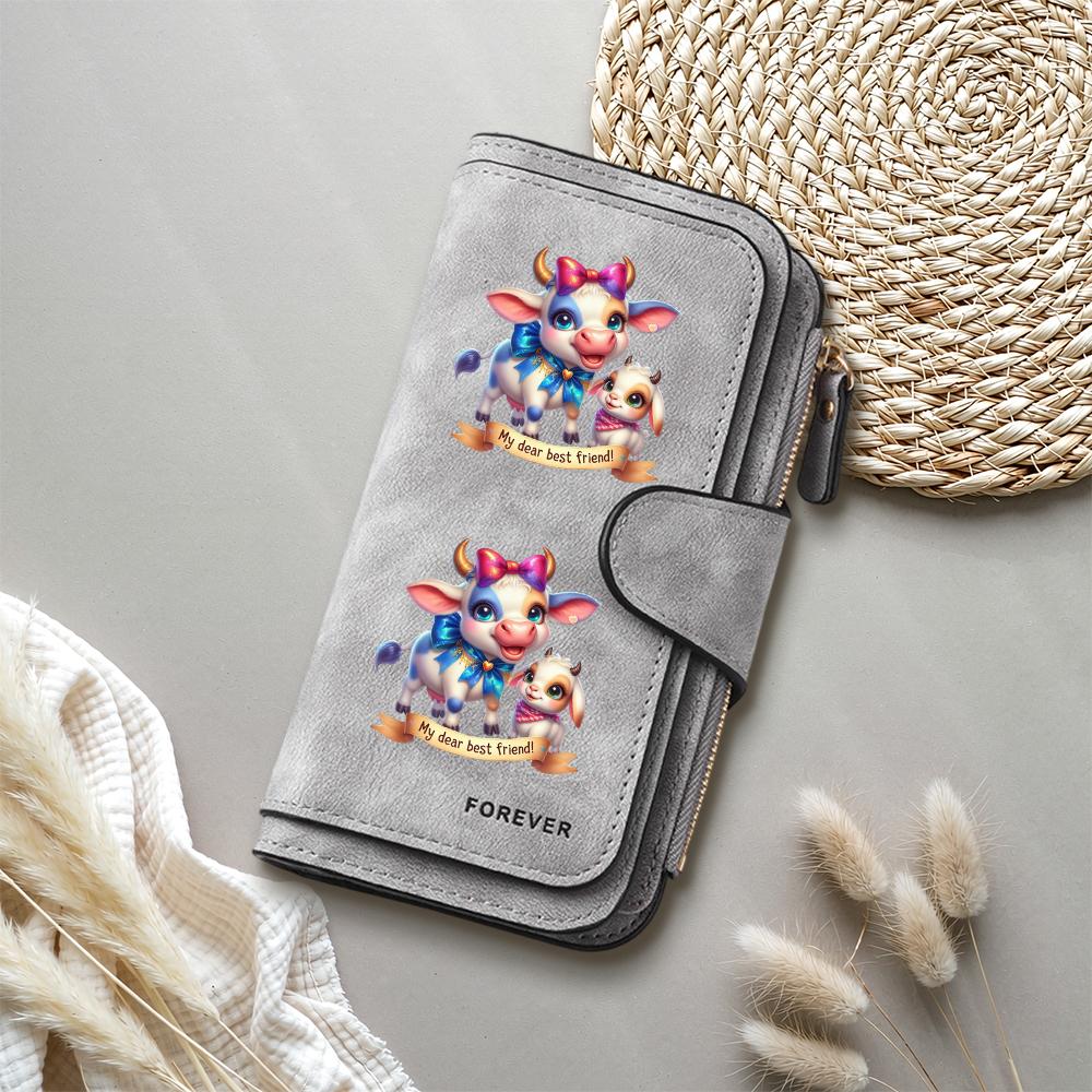 Cute Cow Print Wallet Forever Long Purse Fashion Card Holder