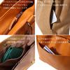 [REOTTI] Tote Bag, A4 Compatible, Two-Tier Pocket, Solid Color, Simple