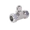 Tee 3 Ways Reducer 1/16"-1" 3-25mm Tube OD Compression Union SUS316L Stainless Coupler Pipe Fitting Connector With UNF Nut Lock