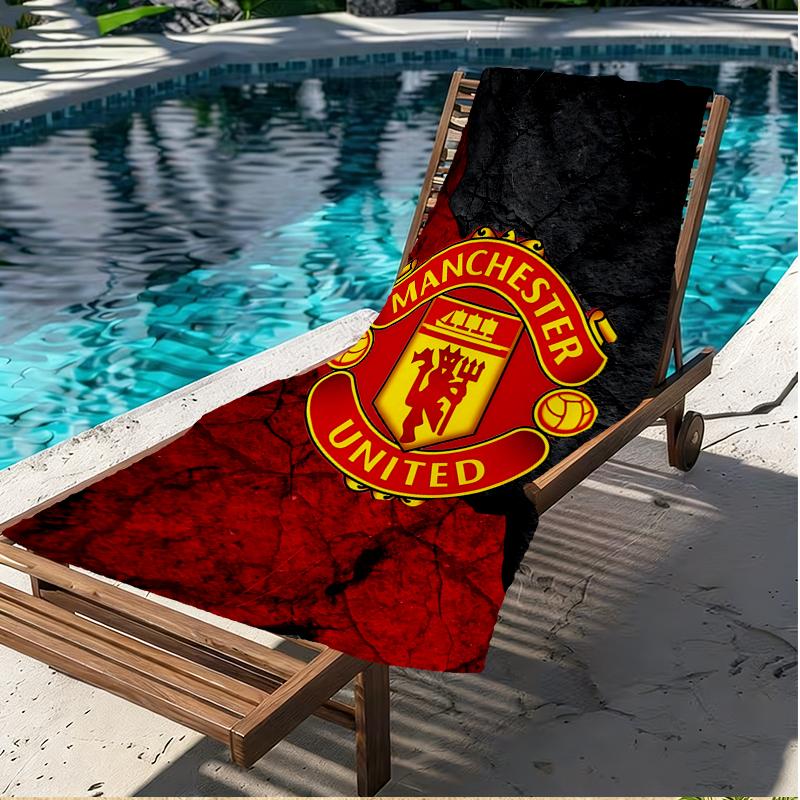 Manchester United F.C Print Beach Towel, Versatile Lightweight Absorbent Beach Towel for Pool Surf Yoga Bathroom, Perfect Birthday Holiday Gift