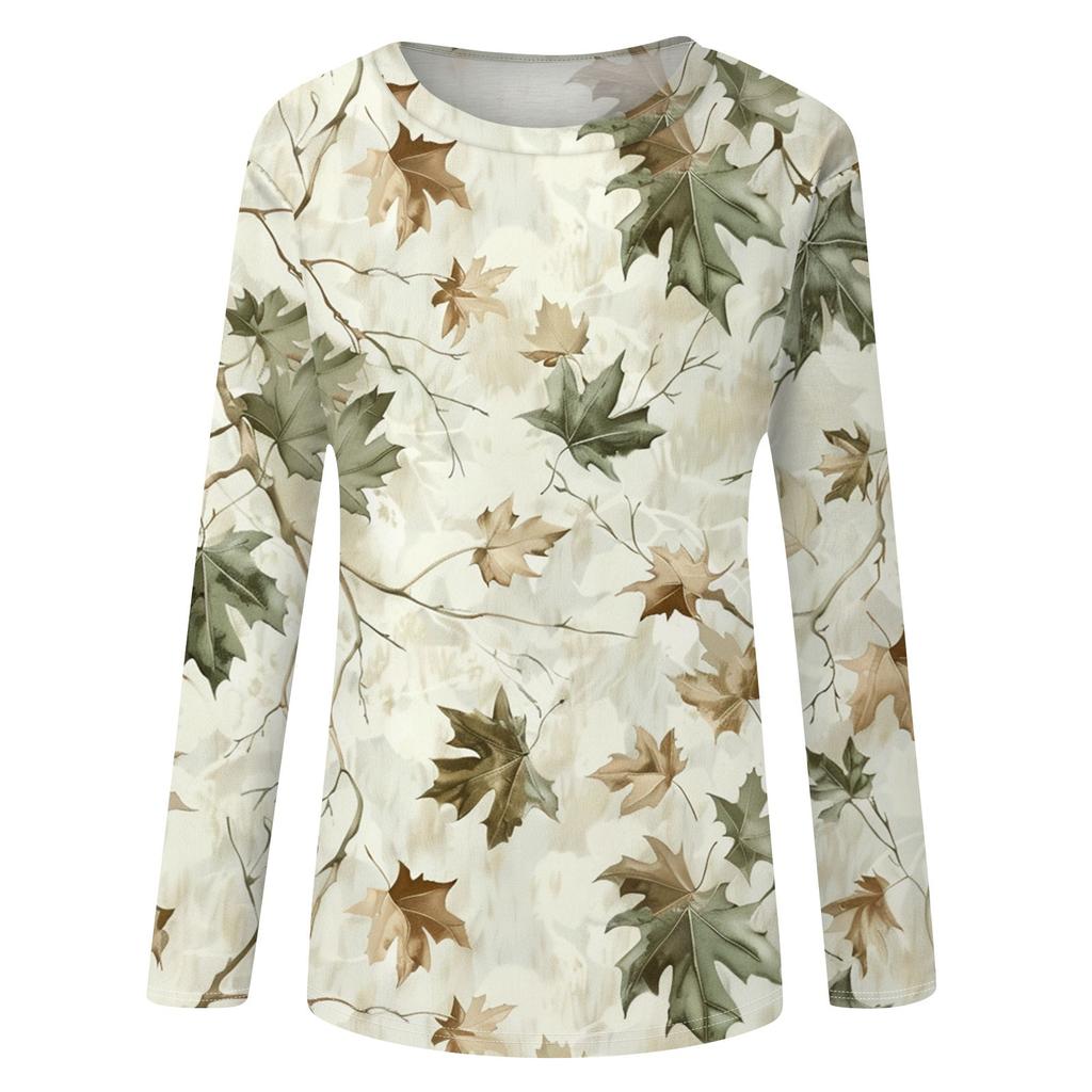 Womens Long Sleeve Round Neck Shirts Basic Tee Casual Top Fall Trendy Tunic Outfits Fitted T Shirts