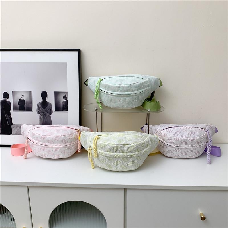 Trendy Korean Casual Commuter Crossbody Waist Bag For Fall 2024 In Cute Soft Colors