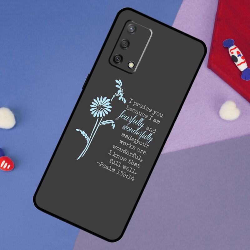 Christian Psalms Case For Oppo A6 Pro A5 A18 A38 A58 A78 A98 A54 A74 A94 A17 A57 A80 A60 A40 A96 A76 A16 A15